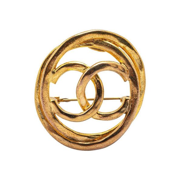 Chanel Coco Mark Round Brooch - Picture 1 of 5
